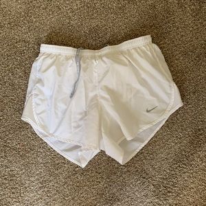 White Nike shorts